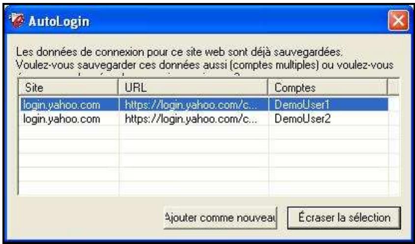 TRANSCEND JETFLASH 530 - Modifier / supprimer vos données de login sauvegardées - 1
