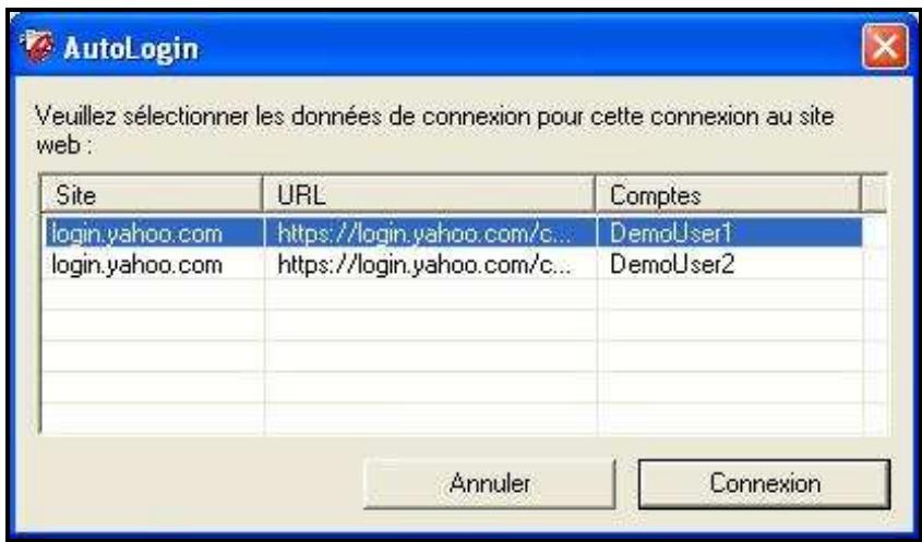 TRANSCEND JETFLASH 530 - Utilisation des données de login sauvegardées - 1