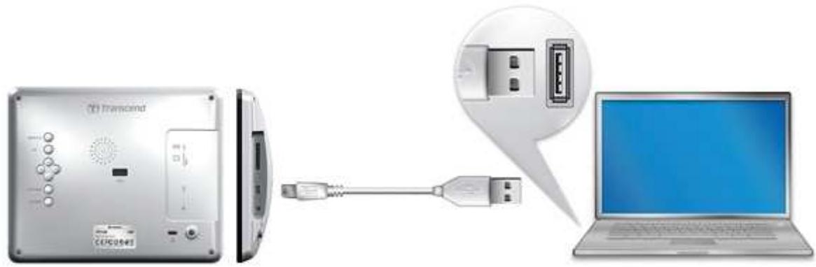 TRANSCEND PF830 - Connexion à un ordinateur - 1