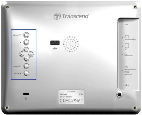 TRANSCEND PF830 - Boutons de navigation - 1