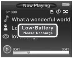 EMTEC LECTEUR MP4 C230 - Batterie faible - 1