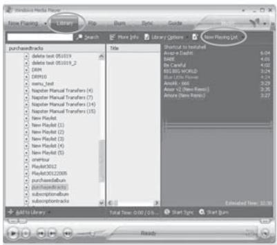 EMTEC LECTEUR MP4 C230 - CREER UNE LISTE LECTURE AU MOYEN DU LECTEUR WINDOWS MEDIA PLAYER 10 (Windows XP seulement) - 1