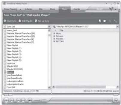 EMTEC LECTEUR MP4 C230 - Par synchronisation au moyen du lecteur Windows Media 10 (Windows XP) en mode MTP - 2