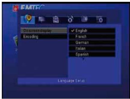 EMTEC HDD MOVIE CUBE THEATER T800 - Configuration de la langue - 1