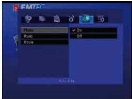 EMTEC HDD MOVIE CUBE THEATER T800 - Configuration de lecture auto - 1