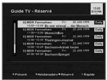 HUMAX VA-FOX - Mode hebdomadaire - 1