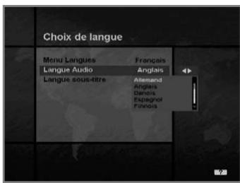 HUMAX VA-FOX - Menu langues - 1