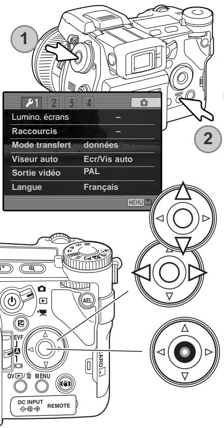 MINOLTA DIMAGE A1 - RÉGLAGE DE LA DATE ET DE L'HEURE - 1