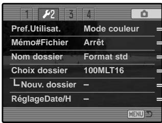 MINOLTA DIMAGE A1 - NAVIGATION DANS LE MENU RÉGLAGES - 6
