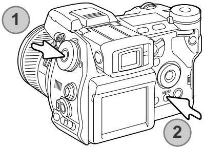 MINOLTA DIMAGE A1 - OUVERTURE DU MENU RÉGLAGES - 1