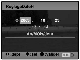 MINOLTA DIMAGE A1 - RÉGLAGE DE LA DATE ET DE L'HEURE - 3