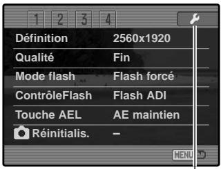 MINOLTA DIMAGE A1 - OUVERTURE DU MENU RÉGLAGES - 2