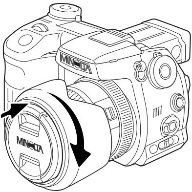 MINOLTA DIMAGE A1 - MISE EN PLACE DU PARESOLEIL - 3