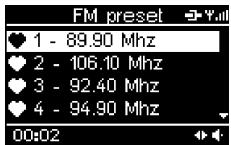 SCOTT RXI 400 WL - Via le menu « Favoris - 1
