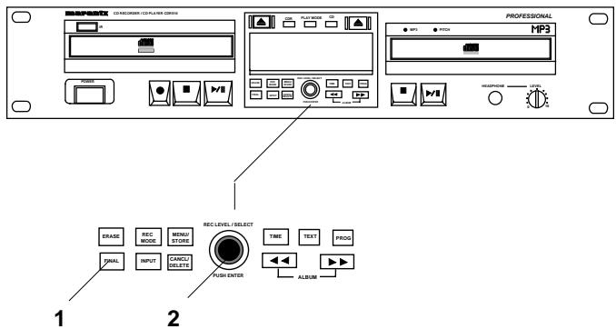 MARANTZ CDR510 - Définalisation Comment définaliser, supprimer une piste, ou effacer un CD-RW - 1