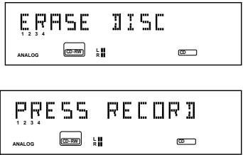 MARANTZ CDR510 - Définalisation Comment définaliser, supprimer une piste, ou effacer un CD-RW - 7