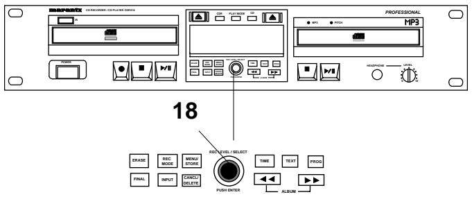 MARANTZ CDR510 - Touche MENU/STORE - 1