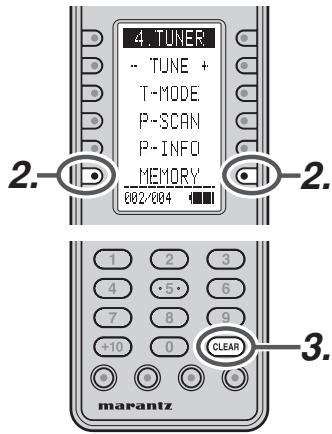 MARANTZ AV8003 - Effacement des stations préréglées en mémoire - 2