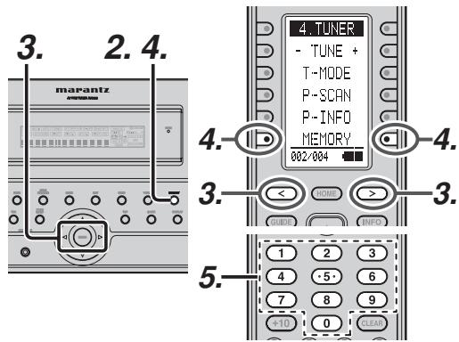 MARANTZ AV8003 - Mémoire de préréselection manuelle - 1