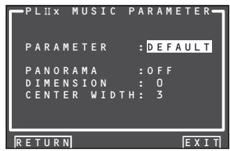 MARANTZ AV8003 - 3-2 PLIIx (PRO LOGIC iix) MUSIC parameter - 1