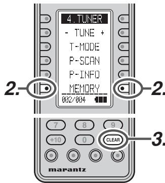 MARANTZ AV8003 - Effacer les stations préselectionnées de la memoire - 2