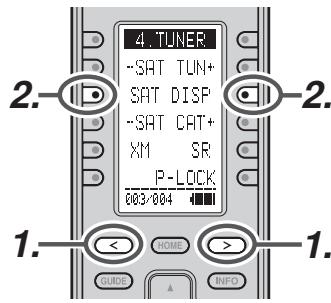 MARANTZ AV8003 - Vérification de la puissance du SIGNAL SIRIUS et identifiant RADIO - 1