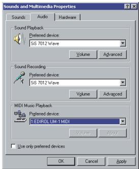 EDIROL UM-1EX - Windows 2000/Me users - 1