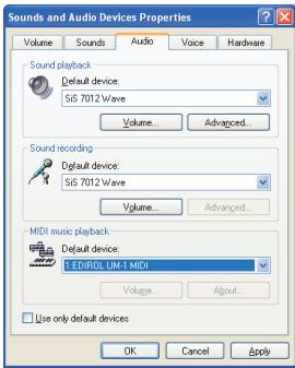 EDIROL UM-1EX - Windows XP users - 1