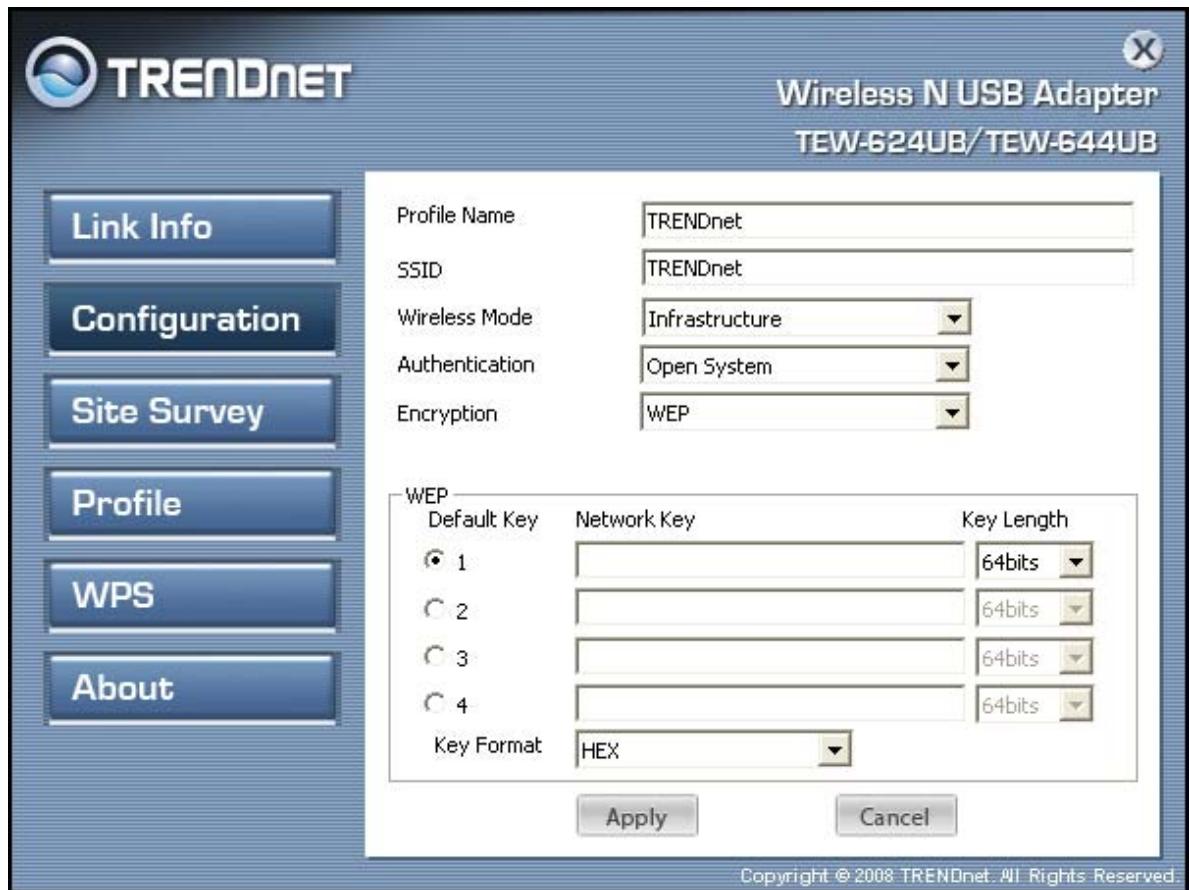 TRENDNET TEW-644UB - Open System and Shared Key - 1