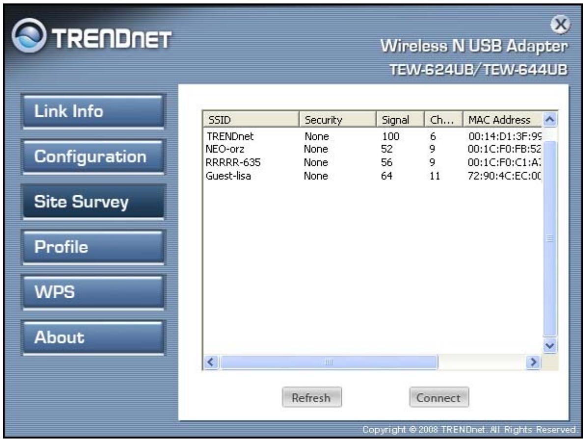 TRENDNET TEW-644UB - Site Survey - 1