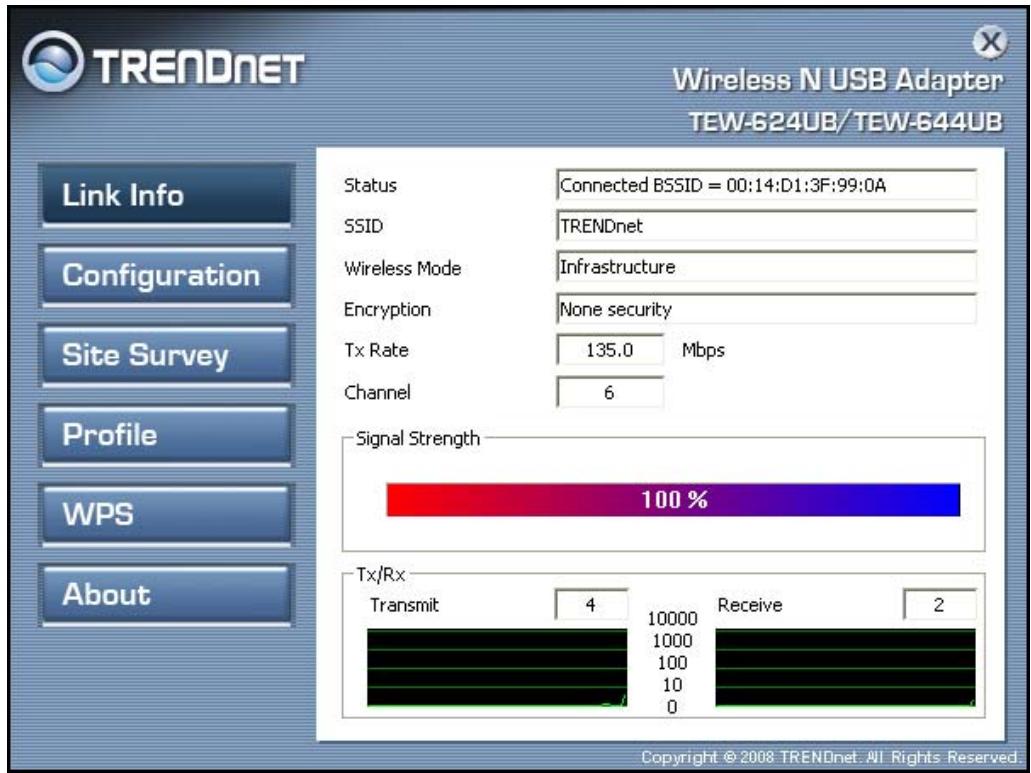 TRENDNET TEW-644UB - Link Information - 1