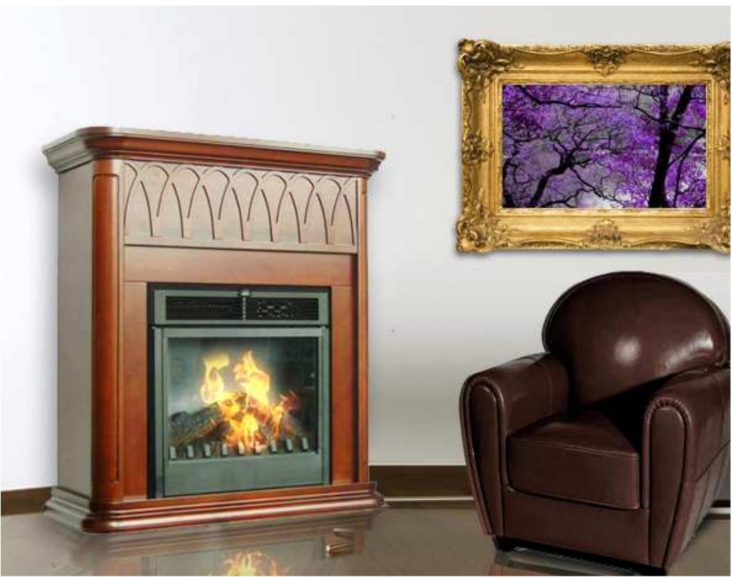 PUR LINE CHE18-JW3 - Cheminée avec option à Insert chauffage électrique à convection ou à Insert Bio Ethanol - 1