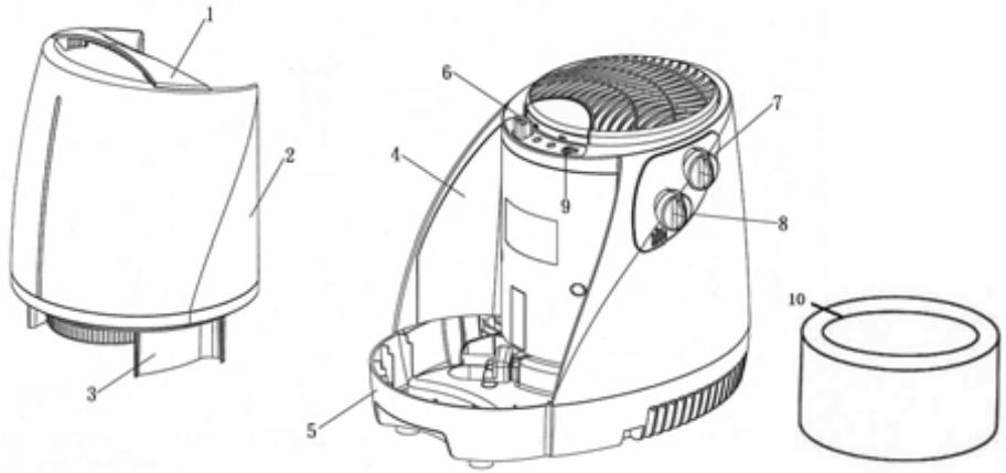 PUR LINE EVA10 - Composants de l'appareil - 1