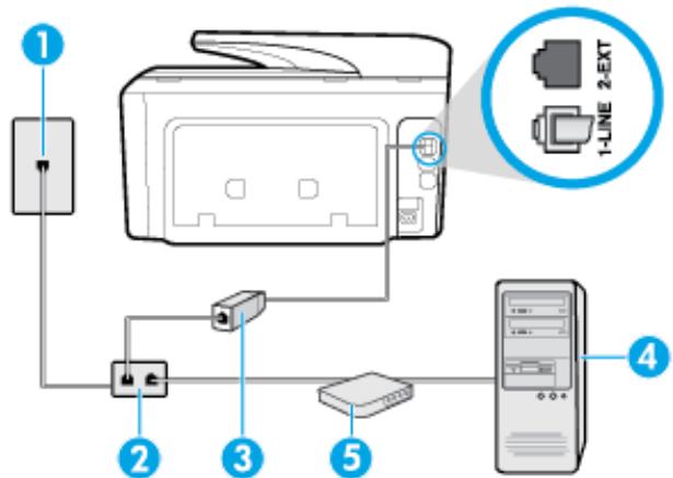 HP OFFICEJET PRO 8718 - Configurer l'imprimante avec un modem d'ordinateur dsl/adsl - 1