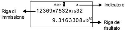 Riga di immissione 12369x7532x1032 9.3163308x1039 Math Indicatore Riga del risultato