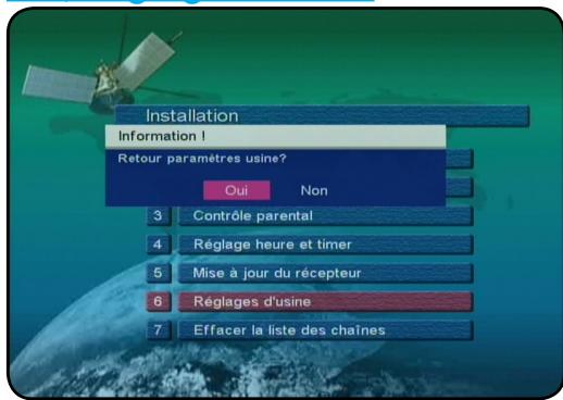 OPTEX FRANSAT ORS 9930 - II.6)Réglages d'usine - 1