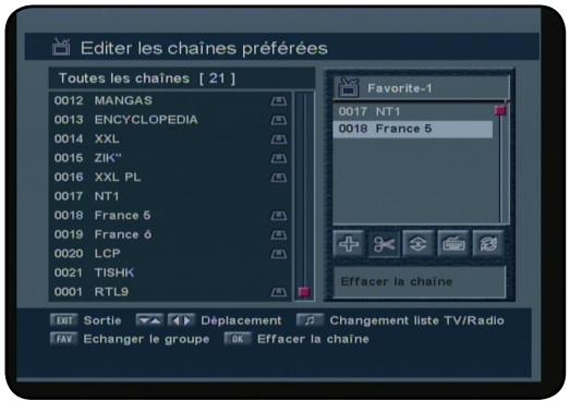 OPTEX FRANSAT ORS 9930 - b) Effacer la chaîne - 1