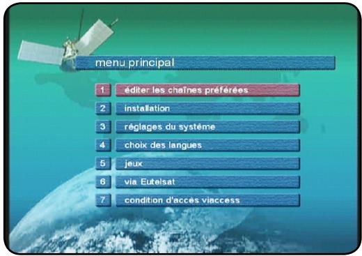 OPTEX FRANSAT ORS 9930 - MENU PRINCIPAL - 1