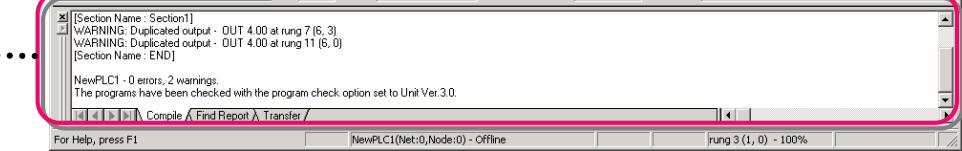 OMRON CX-PROGRAMMER - Contrôle d'erreurs de programme (compilation) - 6