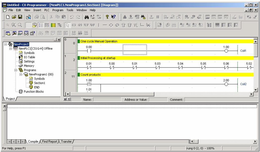 OMRON CX-PROGRAMMER - 4-3. Suppression et affichage des fenêtres optionnelles - 3