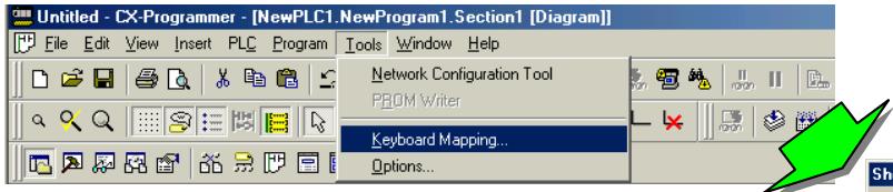 OMRON CX-PROGRAMMER - 4-1. Attribution de touches compatibles SYSWIN - 1