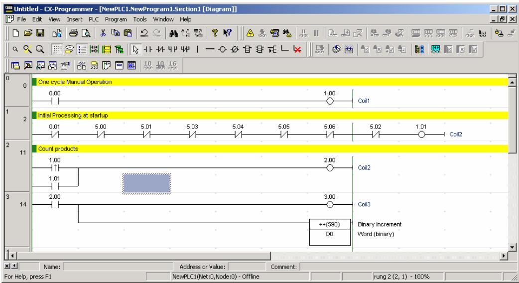 OMRON CX-PROGRAMMER - 4-3. Suppression et affichage des fenêtres optionnelles - 5