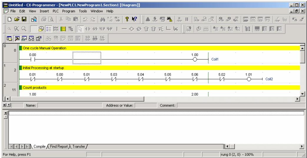 OMRON CX-PROGRAMMER - 4-3. Suppression et affichage des fenêtres optionnelles - 4