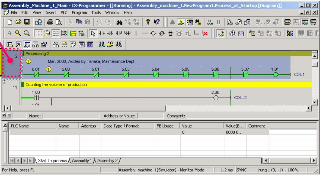 OMRON CX-PROGRAMMER - Fonctions utiles de la fenêtre de surveillance - 7