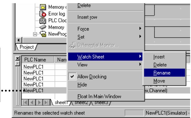 OMRON CX-PROGRAMMER - Fonctions utiles de la fenêtre de surveillance - 1