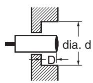 OMRON E2AU - Effets du métal avoirinant - 2