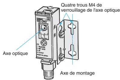 OMRON E3S-CR62 - Trou de blocage de l'axe optique - 1