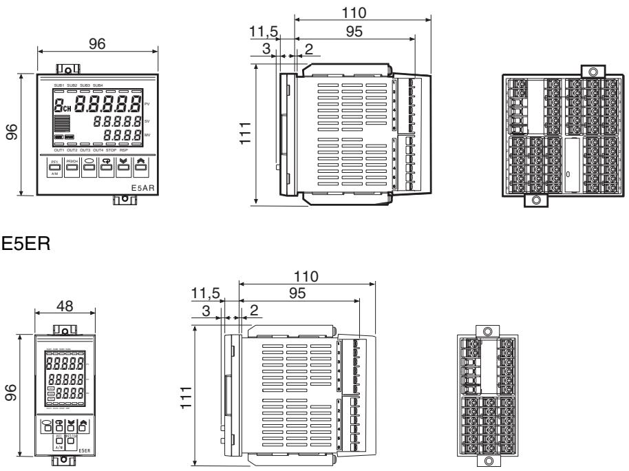 OMRON E5ER - ■ Dimensions - 1