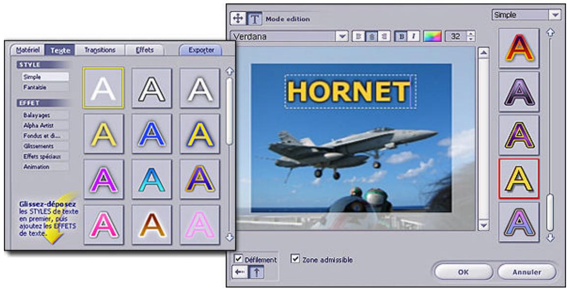 ARCSOFT SHOWBIZ DVD 2.1 - AJOUT D'EFFETS DE TEXT - 1