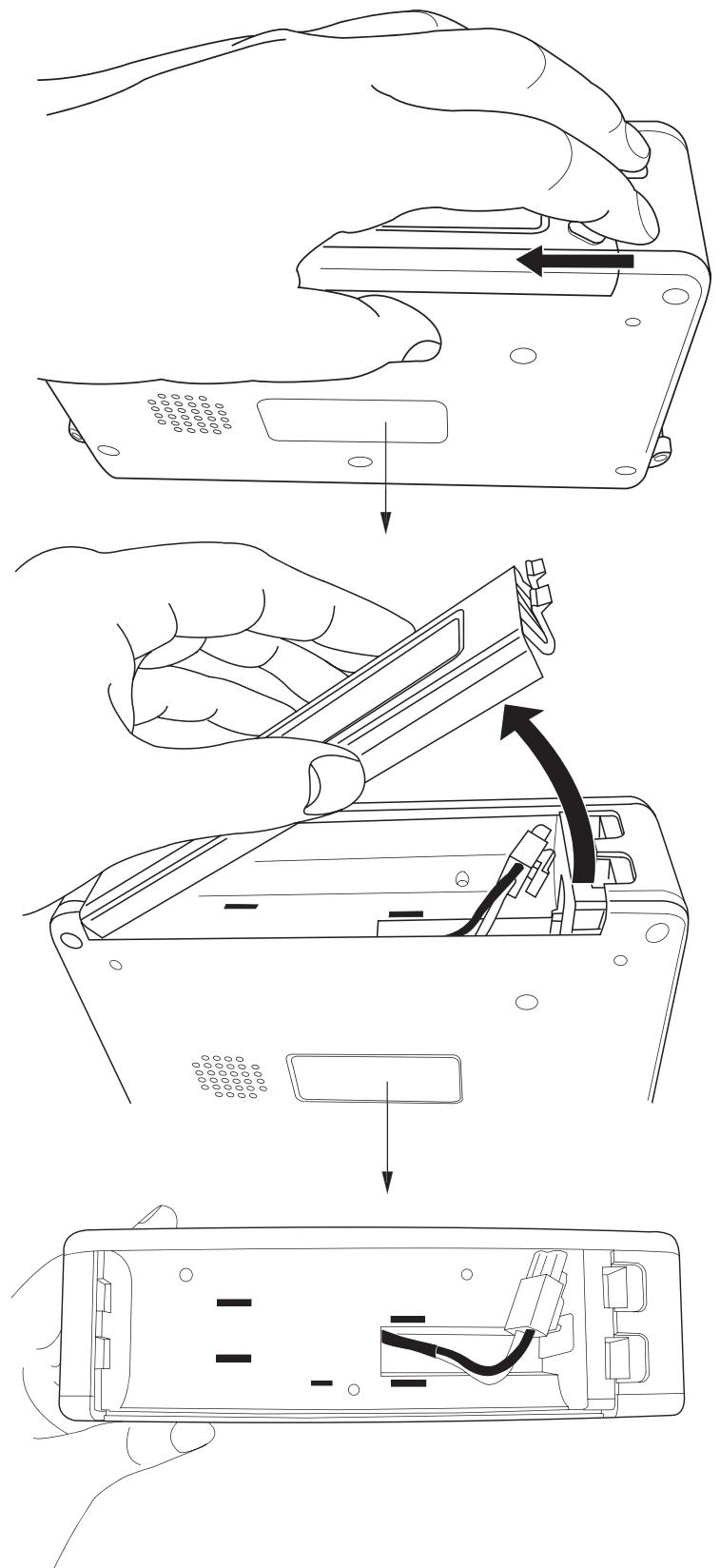 FOSTEX FR-2LE - 1) Otez le couvercle du compartiment à piles, sur le fond du FR-2LE. - 1